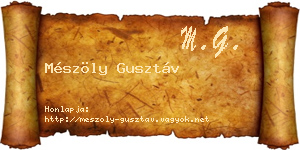 Mészöly Gusztáv névjegykártya
