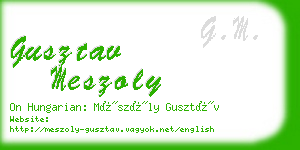 gusztav meszoly business card